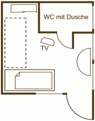 Einzelzimmer Grundriss